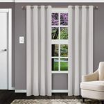 Superior Solid Blackout Curtain Set of 2, Thermal Insulated Panel Pair with Grommet Top Header, Elegant Solid Room Darkening Drapes, Available in 4 Lengths - Chrome, 52” x 108” Each (52X108CT-SL-CH)