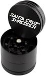 Santa Cruz Shredder Metal Herb Grinder Knurled Top for Stronger Grip 3 Piece Small 1.7" (Black)