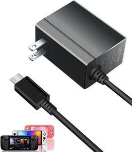 Charger for Nintendo Switch, 45W AC Adapter Power for Switch, Compatible with Switch Lite/OLED/Steam Deck, Switch Fast Charging Output 15V 3A with 5FT USB C Charger Cable, Support Switch TV Dock Mode