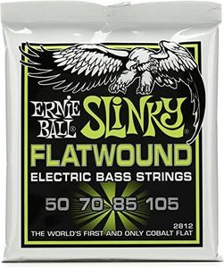 Ernie Ball Regular Slinky Flatwound Bass Guitar Strings, 50-105 Gauge (P02812)