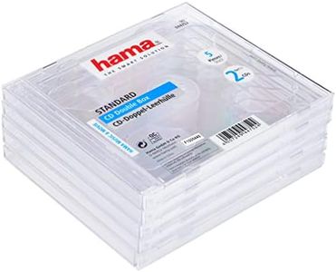 Hama Standard CD Double Jewel Case, Pack of 5, Transparent