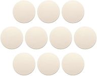 Round Personalized Ceramic Coasters Set, 4 in. - Cork Bottom, Absorbent - Natural