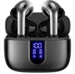 Foxtone Wireless Bluetooth X08 Earbuds – Bluetooth Headphones with Microphone and Touch Control – Ultra-Light and Ergonomic Wireless Bluetooth Earbuds – 40 Hours Playtime (Classic Black)