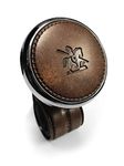 Universal Steering Wheel Spinner Knob | Auxiliary | Booster | Aid | Control | Handle | Car Steering Wheel Strengthener | Auto Spinner Knob Leather Brown Color By GH GENERIC HUB®