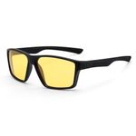 Karsaer Polarized Sports Sunglasses for Men Women Night Vision Yellow Lens Cycling Running Sun Glasses E1212
