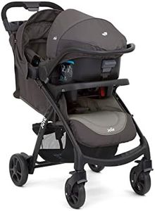 Joie Muze Lx One Hand Fold Travel Sytem with Flat Reclining Car Seat with Juva Group 0+ Infant (Birth to 17.5Kg), Dark Pewter - Multicolor