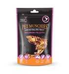 Pet Munchies Salmon Fillets Dog Treats, Healthy, Hypoallergenic, Grain Free Chews for Dogs, Made With Natural Quality Wild Salmon 90g