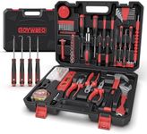 GoYwato Home Tool Kit Set - 205PCs Portable Complete Household Hand Repair Tool Set - Basic DIY Tool Box for Home with 165mm Pliers Set, Mini Ratchet Wrench & Socket Set, Hook & Pick Set