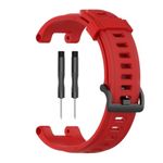 Wei International Replacement Sporty Silicone Strap Band For Amazfit T-Rex/Amaz fit T-Rex Pro Smart Watch Only For Men Women Boys and Girls [ Not for Any Other Models] (Red)