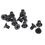 uxcell M4 x 6mm Phillips Screw Fastener Black for Laptop PC TV Fan Switch 50pcs