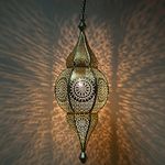 Homesake Pendent Moroccan Orb Hanging Ceiling Light (Gold)…