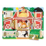 Melissa & Doug Hide and Seek Farm Wooden Activity Board With Barnyard Animal Magnets | Wooden Busy Board, Hide And Seek Puzzles, Wooden Magnet Puzzles For Toddlers And Kids Ages 3+