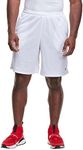 Champion Mens 9 Shorts, Mesh Shorts, 9, Mesh Basketball Shorts, Mesh Gym Running Shorts, White-407q88, Medium US