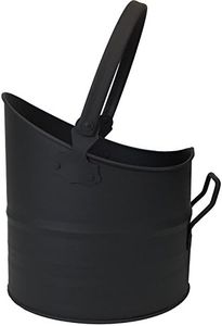 Simpa® Classic Black Fireside Coal Fire Log Scuttle Bucket Kindling Hod