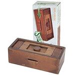 Bits and Pieces - Stash Your Cash - Secret Puzzle Box - Camouflage Your Cash Money Holder - Brain Teaser - Wooden Secret Compartment