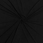 New Creations Fabric & Foam Inc, 58/60" Wide, 95% Cotton 5% Spandex, Cotton Jersey Spandex Knit Blend, 4 Way Stretch Fabric (Black, 1 Yard)