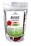 VY VedaYug Rose Petals, 100g | Gulab Patti (Petal) Soler Dried for Decoration on Food and Skin Care | Herbal Tea VIT - C | Toppings for Indian Sweets - 100g