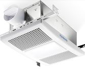 Osluken 3 in 1 Bathroom Exhaust Fan with Light & Heater, 110 CFM 1300W Ceiling Mount Shower Ventilation Bathroom Fans, 1.5 Sone Quiet Bath Vent Fan for Home Hotel with Metal Housing, 4" Duct