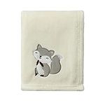 CREVENT 75cmX100cm Light Cozy Plush Fluffy Warm Fleece Receiving Blanket for Infant Toddler Crib Cot Stroller, Baby Birthday (Ivory Fox)