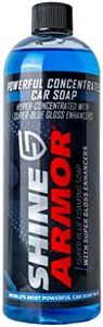 SHINE ARMOR Car Wash Soap for Foam Cannon Pressure Washer Foam Gun Car Wash Brush Mitt | Car Detailing & Cleaning Supplies Safe on Car Wax Ceramic Coating Car Polish Windshield | Car Shampoo 16 Fl Oz