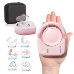 COSLUS C50 Portable Ultrasonic Retainer Cleaner : 50kHz Sonic Tooth Cleaner Cordless -Low Noise for Retainer, Aligner, Mouth Night Guard Deep Cleaning - Travel Home Use Pink