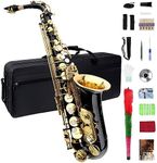 Eb Alto Saxophone, Beginner Saxophone, Alto Sax, Saxophone for Beginners, Student Alto Saxophone, Professional Saxophone Alto, Saxaphone Adult, Beginner Saxophone, Saxofon (Black & Gold)