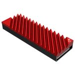 One enjoy M.2 2280 SSD Cooler Aluminium M.2 Heatsink Cooler with Silicone Thermal Pad for PC/PS5 (Red)