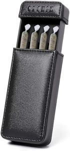 OZCHIN Pull-and-Push Cigarette Holder Smoking Tobacco Pipe Gifts Cigarette Case Holds 4 King Size Great Gift for Men (Black)