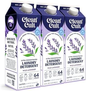 Ultra Concentrated Liquid Laundry Detergent Soap, 192 loads (96 oz), Long Lasting Scent, 90% Less Plastic, No Harsh Chemicals, Wild Lavender, Defeats Stains & Odors, HE/Standard Compatible
