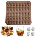 Halloween Skull Chocolate Mould Silicone Fondant Mold Moulds Cake Decorating Candy Jello Pastry Muffin Pudding Dessert Baking Moulds for Halloween Party Supplies