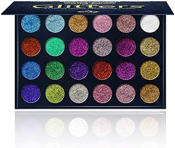 Aolailiya 24 Color Pressed Glitter Eyeshadow Palette - Mineral Ultra Shimmer Makeup Palette Eye Shadow Powder Long Lasting Waterproof