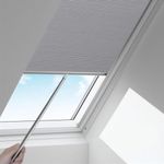 ZSIHNE Manual Pattern Cellular Shades Cordless Honeycomb Blinds Full Blackout Fabric Window Shades for Skylight (Light Grey 93021E)