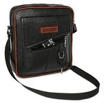 FUR JADEN Sling Cross Body Travel Office Business Messenger one Side Shoulder Bag Unisex (Black)