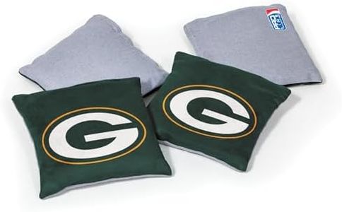 NFL Pro Football Green Bay Packers Dual-Sided Bean Bags by Wild Sports, 4 Pack - Premium Toss Bags for Cornhole Sets