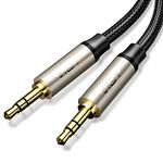 VIOY Aux Cable 0.5m, [Copper Shell, Hi-Fi Sound] 3.5mm Male to Male Headphone Braided Auxiliary Cord Compatible with Headphone, Smartphone, Home/Car Stereo, Speaker, Echo & More