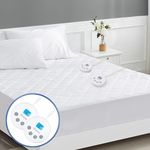 Yuurom Heated Mattress Pad Queen Size 60×80 inches, Electric Mattress Pad Dual Control 10 Heat Settings 12 Hours Auto Off Timer 13ft Extra Long Cord, Bed Warmer Mattress Cover 18" Deep Pocket