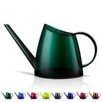 WhaleLife Indoor Watering Can for House Bonsai Plants Garden Flower Long Spout 40oz 1.4L 1/3 Gallon Small Modern (Green)