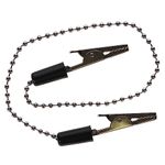 House Brand Dentistry 101230 Dental Bib Holder Clip Metal Chain Black 3/Pk