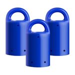 MagnetPal 3 pack Heavy-Duty Neodymium Anti-Rust Magnet, Best for Magnetic Stud Finder / Key Organizer / Indoor and Outdoor Multi Uses, Blue with Key Ring (SP-MPM3BL)