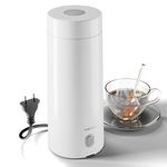 XECH Electric Kettle For Travel Hot Water Mini Kettle In-Built Cable Portable Bottle Design 300W Heating Element to Boil Water and Prepare Tea Coffee without Milk Small Kettles (Hydroboil Lite)