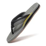 YOHO Archflex Nova Slippers for Men with Arch Support, Cushion like Comfort, Lightweight & Anti Skid | Flip Flop for Everyday Use, Footwear for Man/Boys/Gents | Dove Grey - UK 7