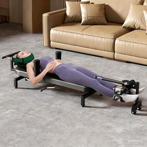 Fitness Full Body Traction Bed, Massage Cervical Traction Table & Lumbar Traction Bed for Lumbar Stretching, Portable Spine Stretcher Bed for Home
