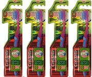 Colgatecombo Ortho Brush Slim Soft Toothbrush Tongue Cleaner Shaped Bristle Design Mouth Clean Cheek & Tongue Cleaner 100% Cleaning And Clear - Manual, Adult, 4 Count