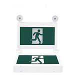 SPECTSUN 2 PACK Led Exit Sign with Battery Backup, Green Exit Light Combo&Double Sided Exit Sign - 2 Pack, Exit Sign Battery/Business Exit Sign Stencil/Exit Combo Light/Lighted Exit Sign/Emergency Exit Lighting For Home