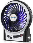 efluky 3 Speeds Mini Desk Fan, Rech