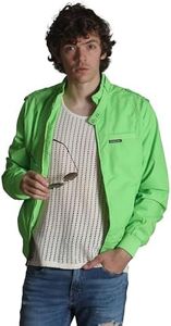 Members Only Men's Original Iconic Racer Jacket |Slim Fit| Lime Green 5XL