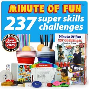 Funwares Minute of Fun Game - Minute to Win It Games for Kids, Adults, Teens, Families, Game Night, Gift for Home, Birthdays, or Travel. 2-12 Players! Original Edition, 237 Challenges