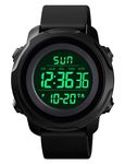 Men's Digital Sports Watch Military Electronic Waterproof Wrist Watches for Men with Stopwatch Alarm LED Backlight