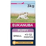 Eukanuba Complete Dry Dog Food for Puppy Small Breeds with Fresh Chicken 3 kg