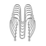 Spectrum Diversified Bloom Kitchen Lid Holder Organizer for Plates, Cutting Boards Bakeware, Cooling Racks, Pots & Pans, Serving Trays, and Reusable Containers, Chrome